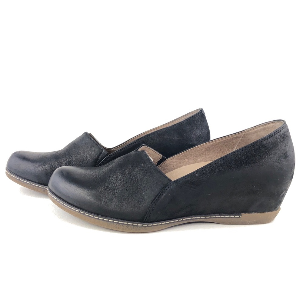 Dansko Liliana Burnished Nubuck Leather Wedge Shoes EUR 39 - Picture 2 of 16